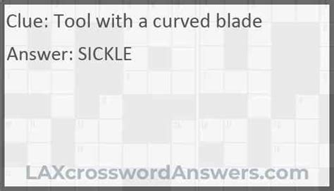 Curved blade for cutting grass. Let's find possible answers to "Curved blade for cutting grass" crossword clue. First of all, we will look for a few extra hints for this entry: Curved blade for cutting grass. Finally, we will solve this crossword puzzle clue and get the correct word. We have 1 possible solution for this clue in our database.